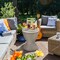 3 in 1 8 Gallon Patio Rattan Cooler Bar Table with Adjust Ice Bucket